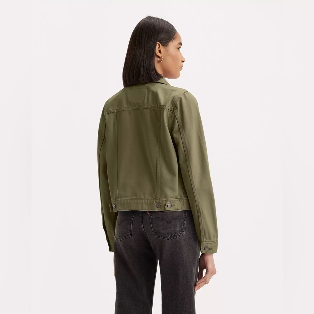 Levi's Olive Green Women's Jean Jacket - Picture 2 of 13